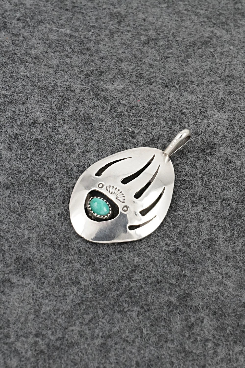 Turquoise & Sterling Silver Pendant - Ervin Begay