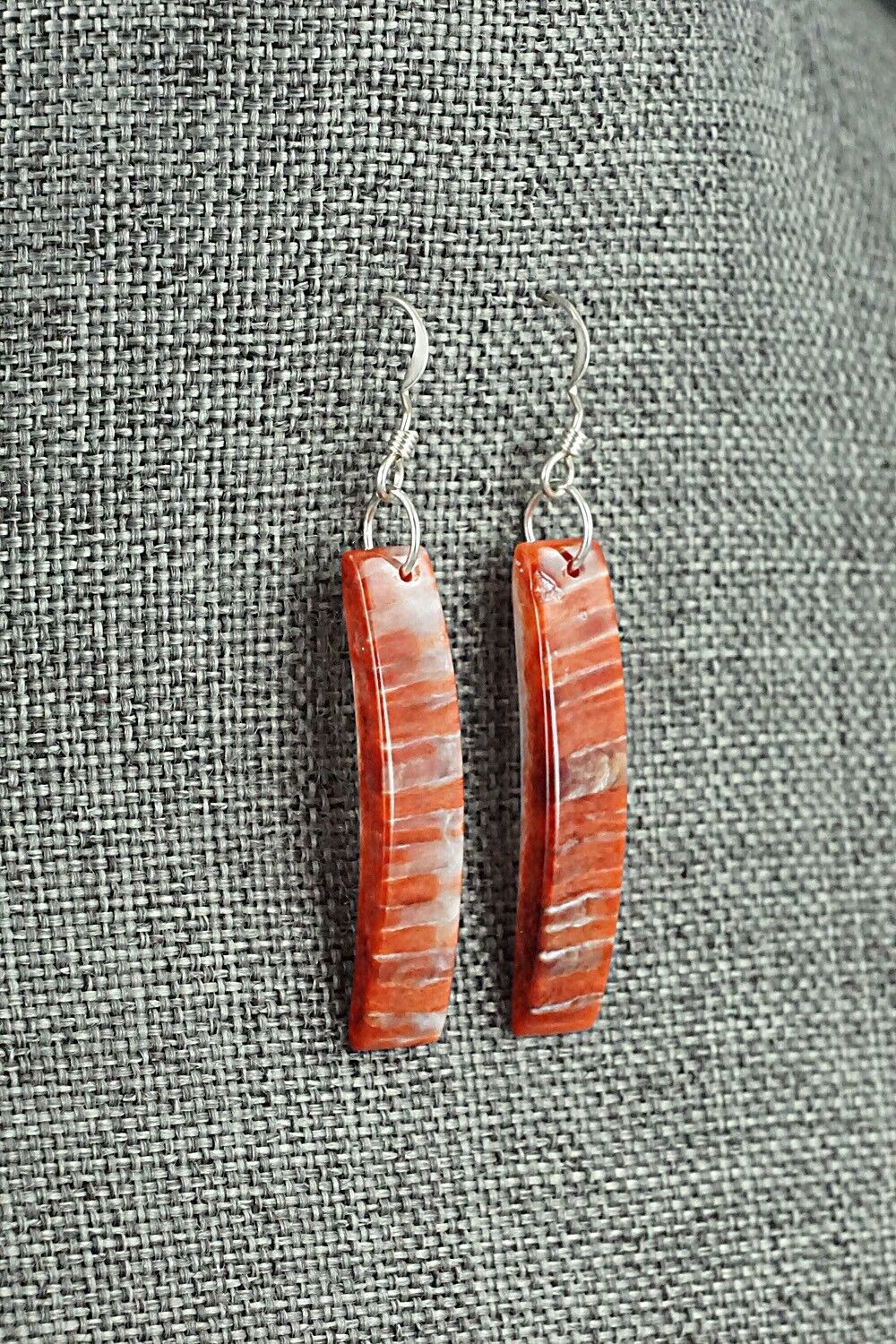 Spiny Oyster & Sterling Silver Earrings - Jesus Espino