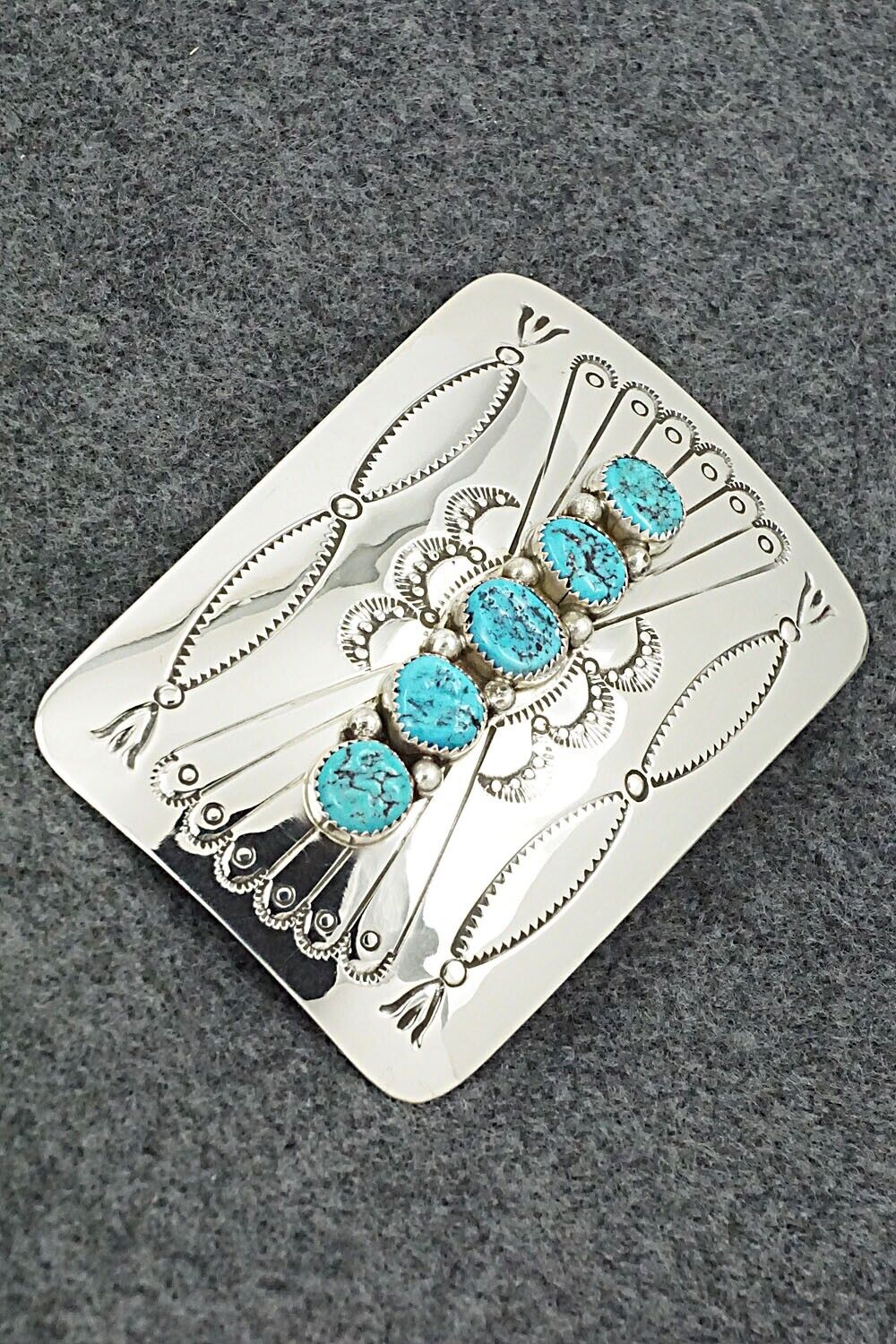 Turquoise & Sterling Silver Belt Buckle - Jolene Begay
