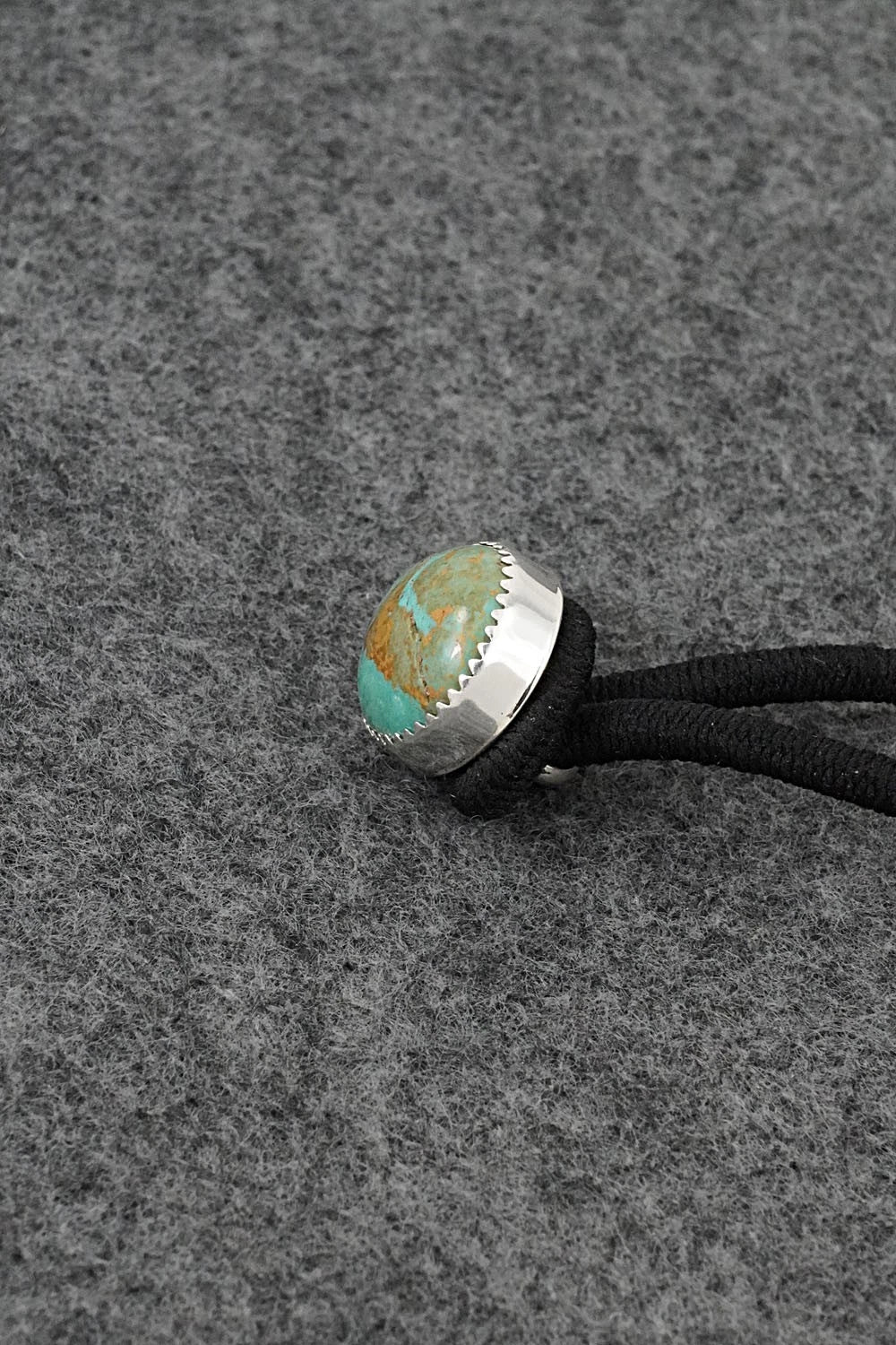 Turquoise & Sterling Silver Hair Tie - Jolene Begay