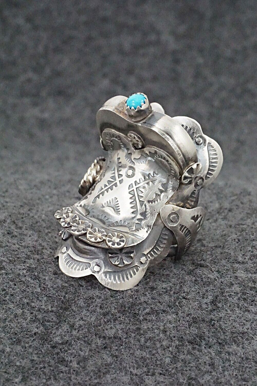 Turquoise & Sterling Silver Ring - Tim Yazzie - Size 9