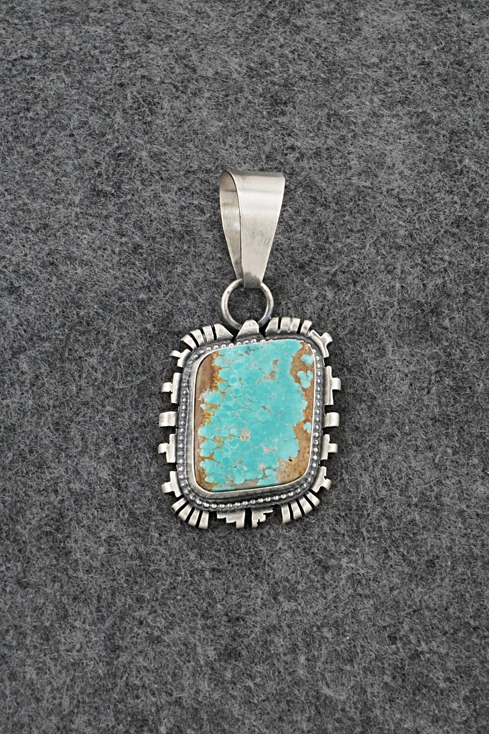 Turquoise & Sterling Silver Pendant - Randy Billy