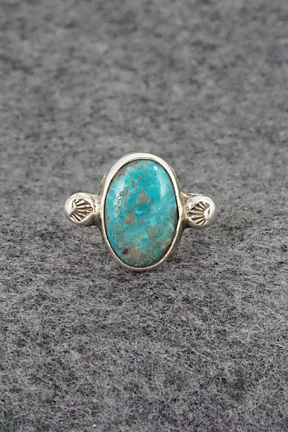 Turquoise & Sterling Silver Ring - Priscilla Reeder - Size 7.5