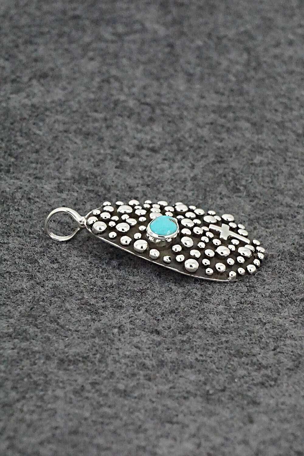Turquoise & Sterling Silver Pendant - Akee Douglas