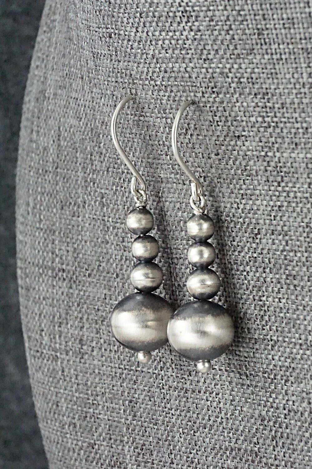 Sterling Silver Navajo Pearl Earrings - Amanda Larry