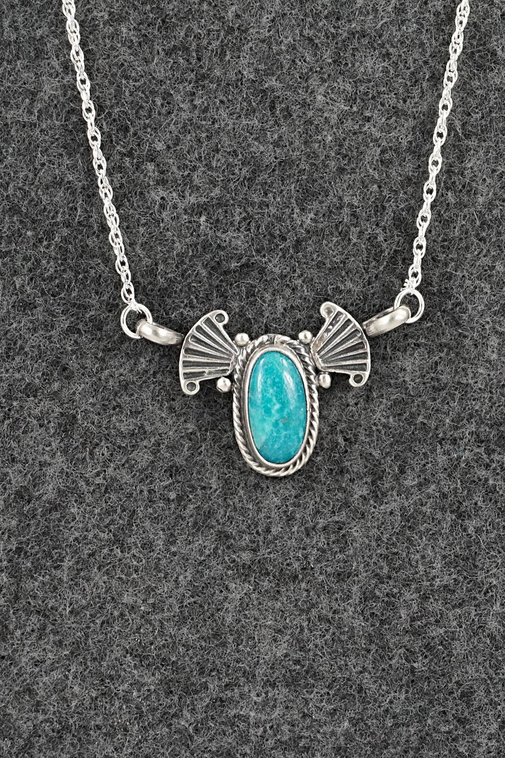 Turquoise & Sterling Silver Necklace - Verley Betone