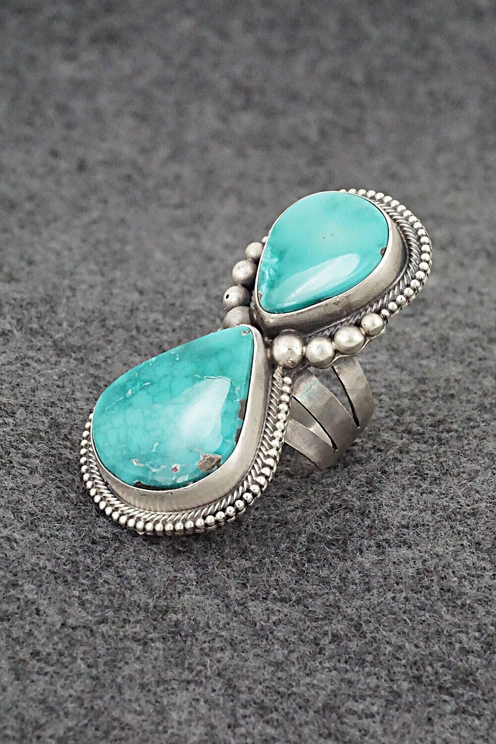 Turquoise & Sterling Silver Ring - Kathleen Livingston - Size 7