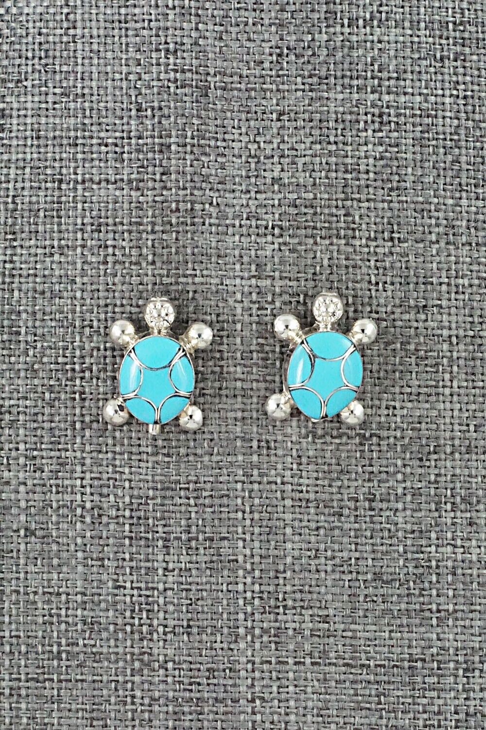 Turquoise & Sterling Silver Earrings - Amielda Peynetsa