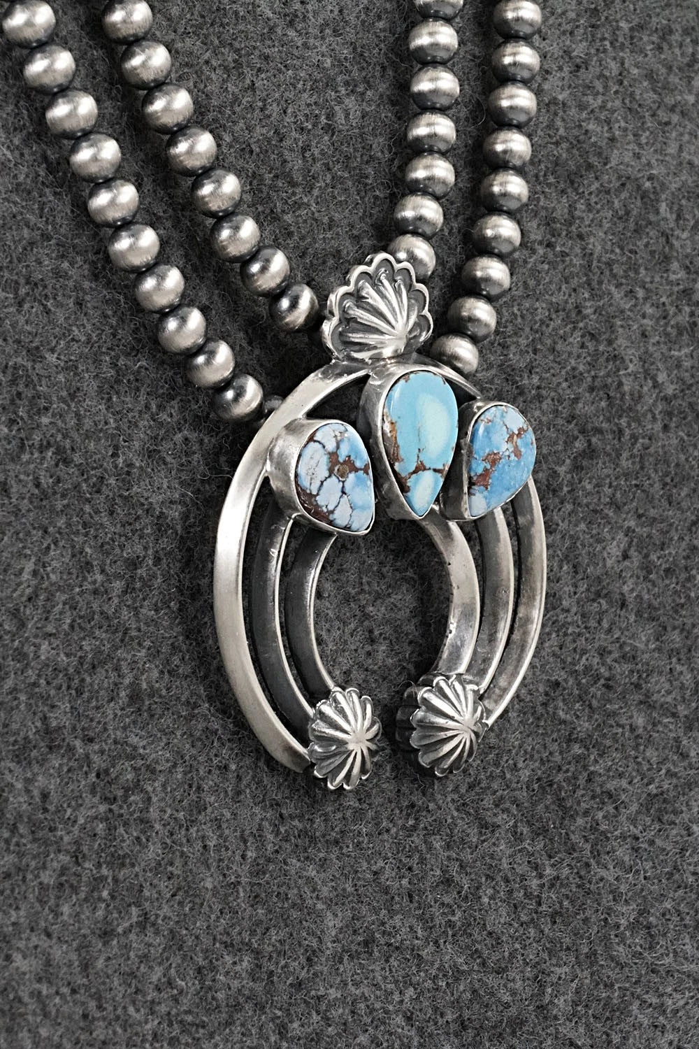 Turquoise & Sterling Silver Necklace - Davey Morgan