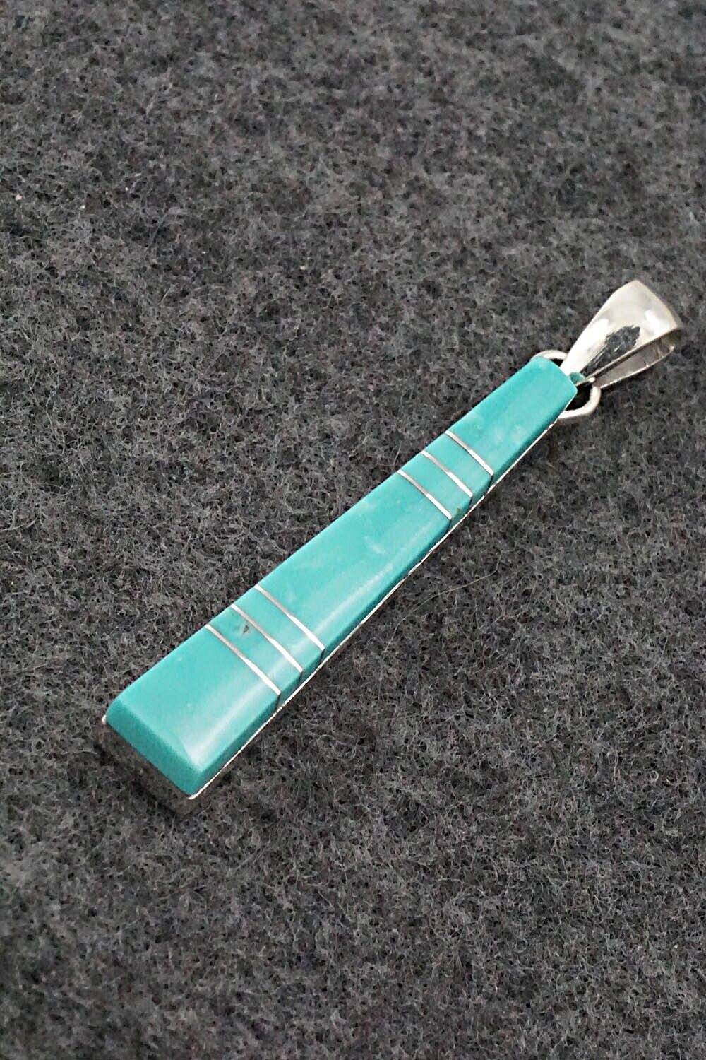 Turquoise & Sterling Silver Pendant - Madarrel Kallestewa