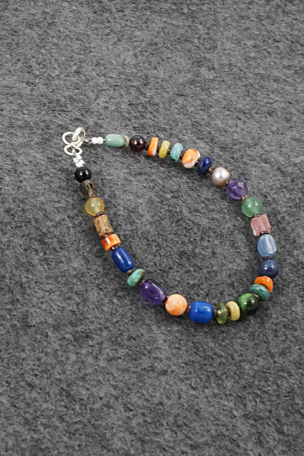 Multi-Stone & Sterling Silver Bracelet - Helen Tsosie