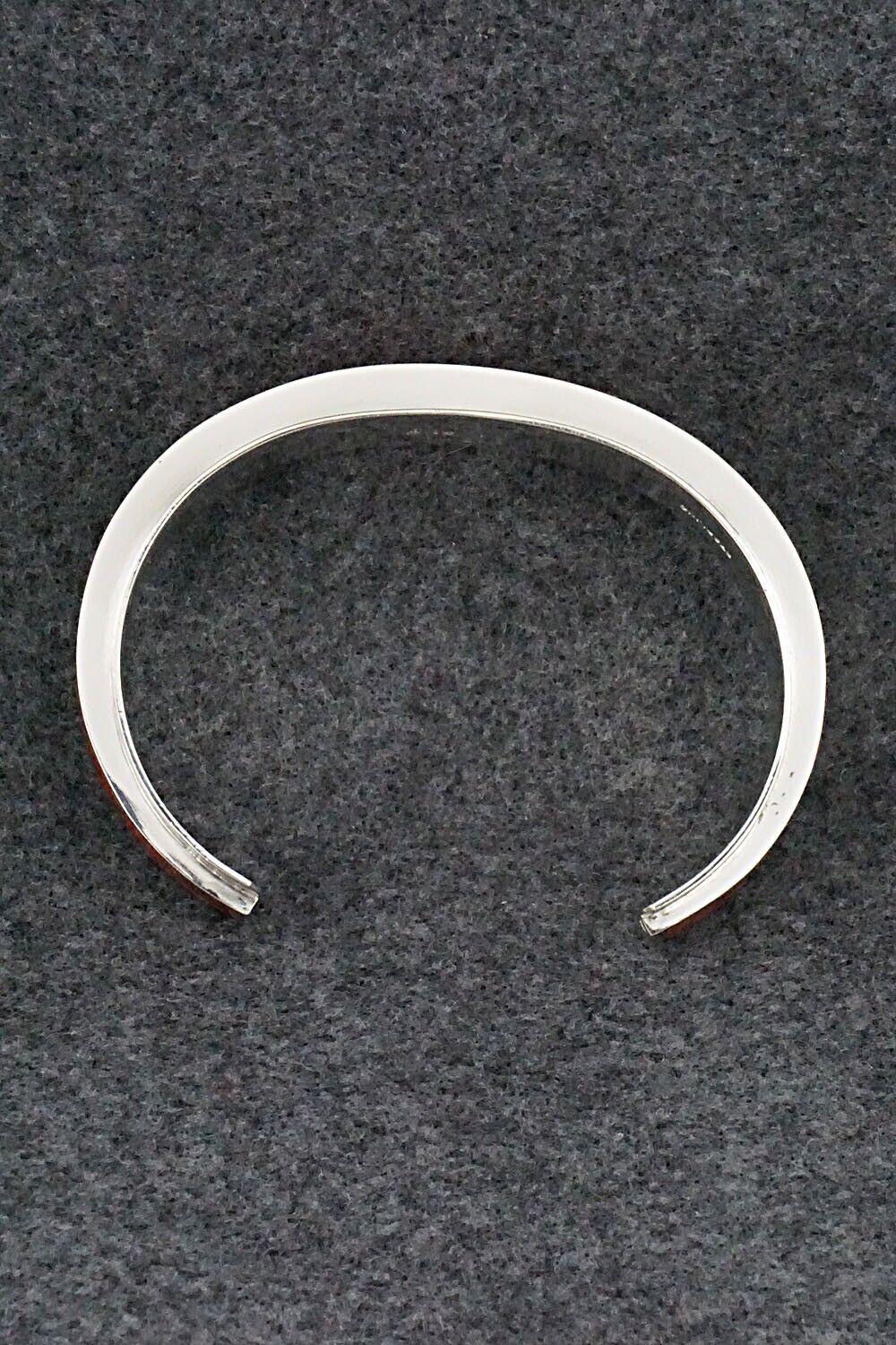 Spiny Oyster & Sterling Silver Inlay Bracelet - Harold Smith