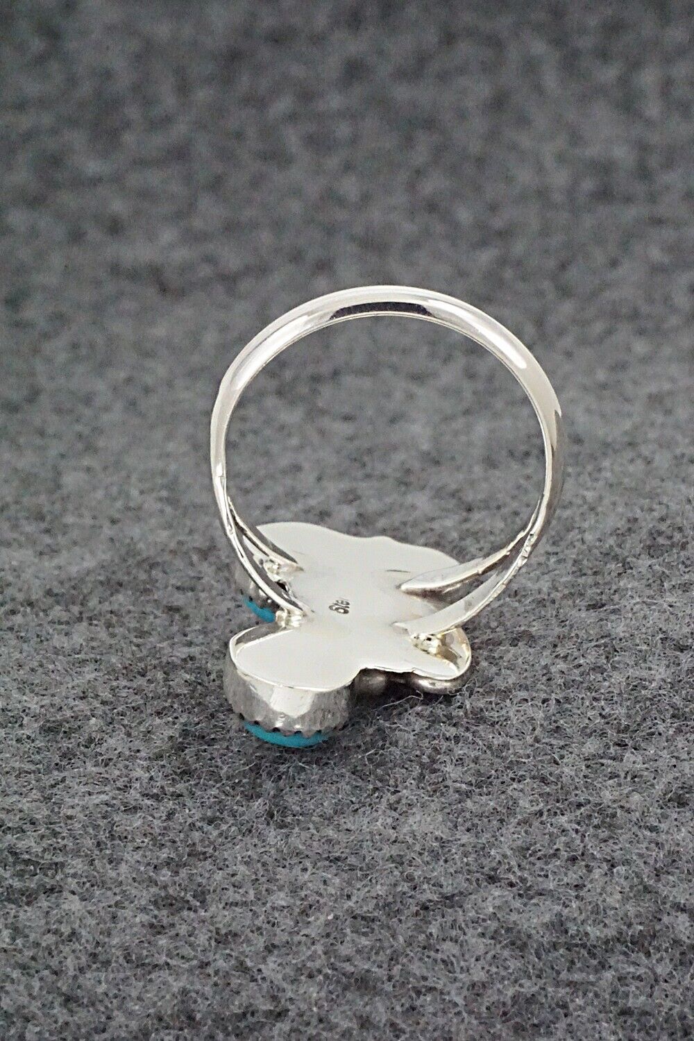 Turquoise & Sterling Silver Ring - Robert Martinez - Size 8.75