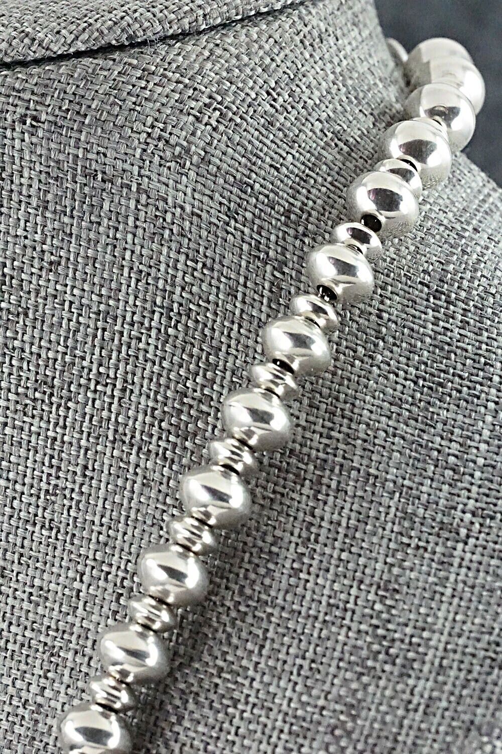 Sterling Silver Navajo Pearl Necklace - Dorinda Mariano