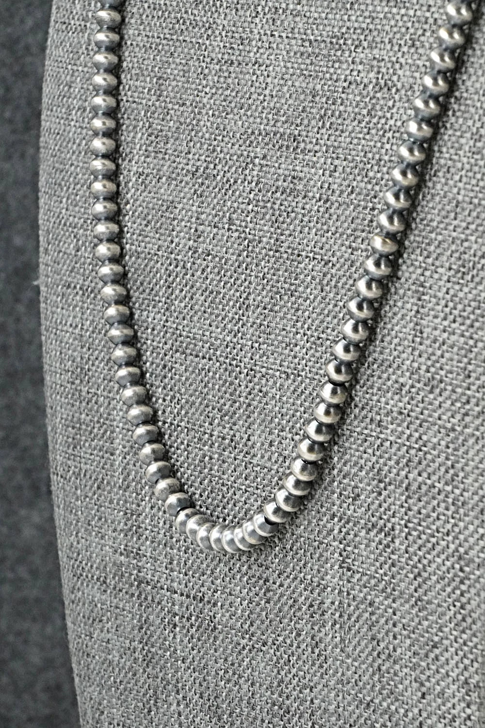 Sterling Silver Navajo Pearl Necklace 22" - Bryannen Halwood