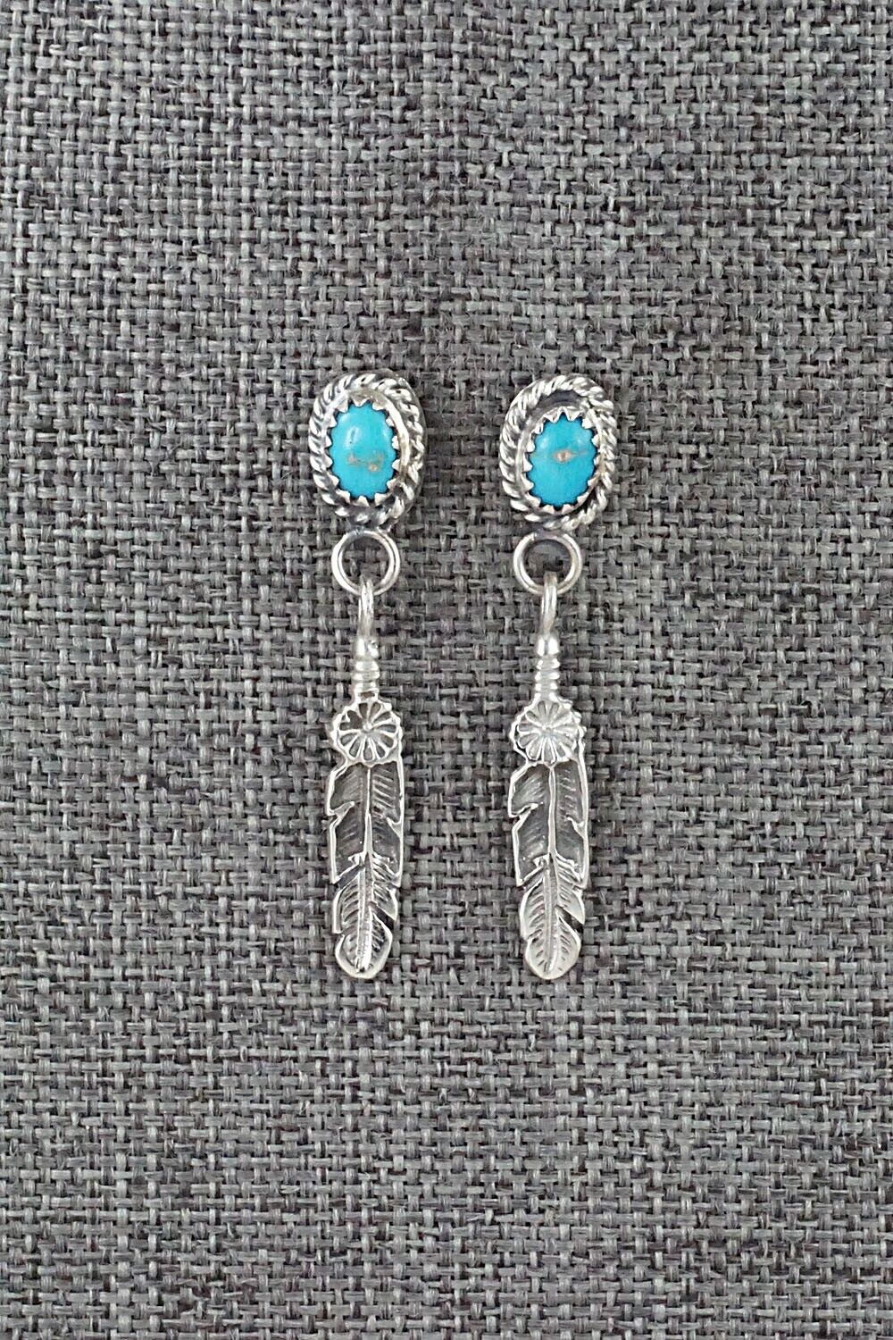 Turquoise and Sterling Silver Earrings - Emery Spencer