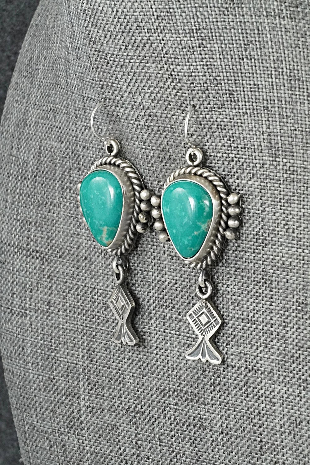 Turquoise & Sterling Silver Earrings - Michael Calladitto