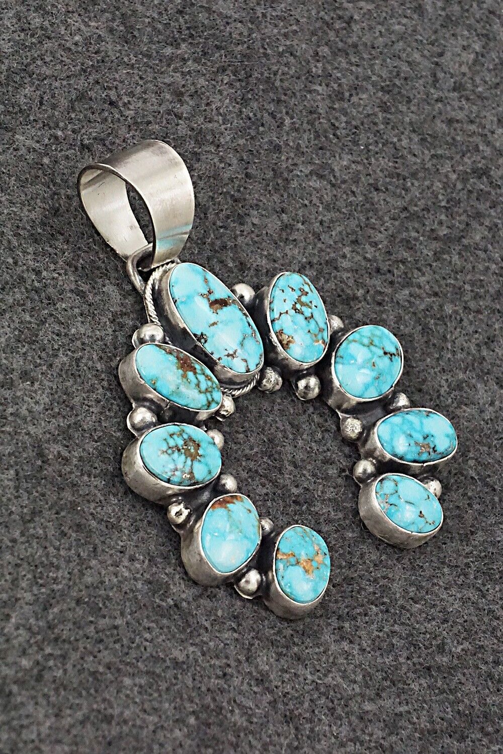 Turquoise & Sterling Silver Pendant - Bobby Johnson