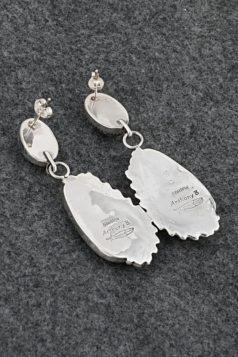 Turquoise & Sterling Silver Earrings - Anthony Brown