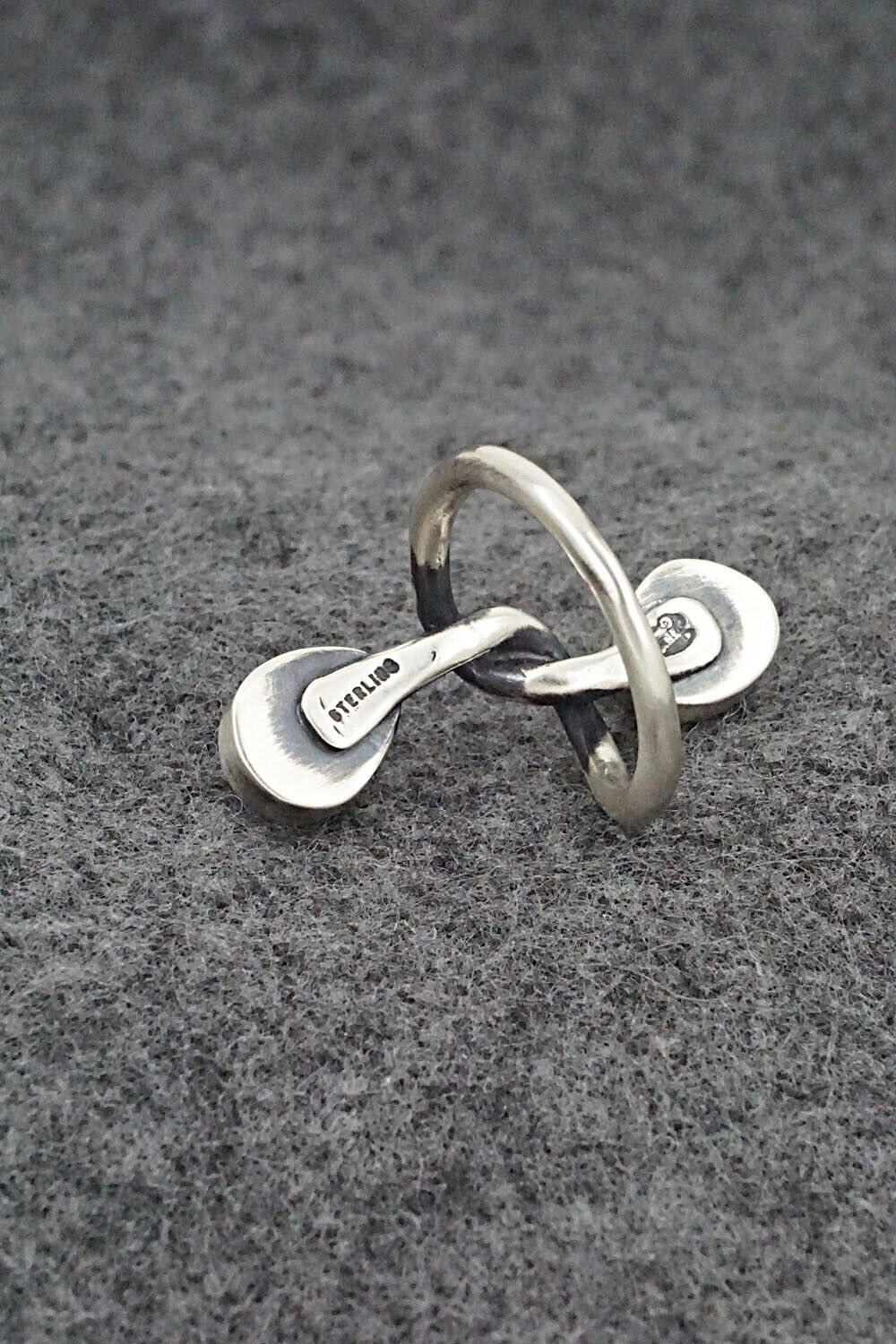Turquoise and Sterling Silver Ring - Raymond Coriz - Size 6.5