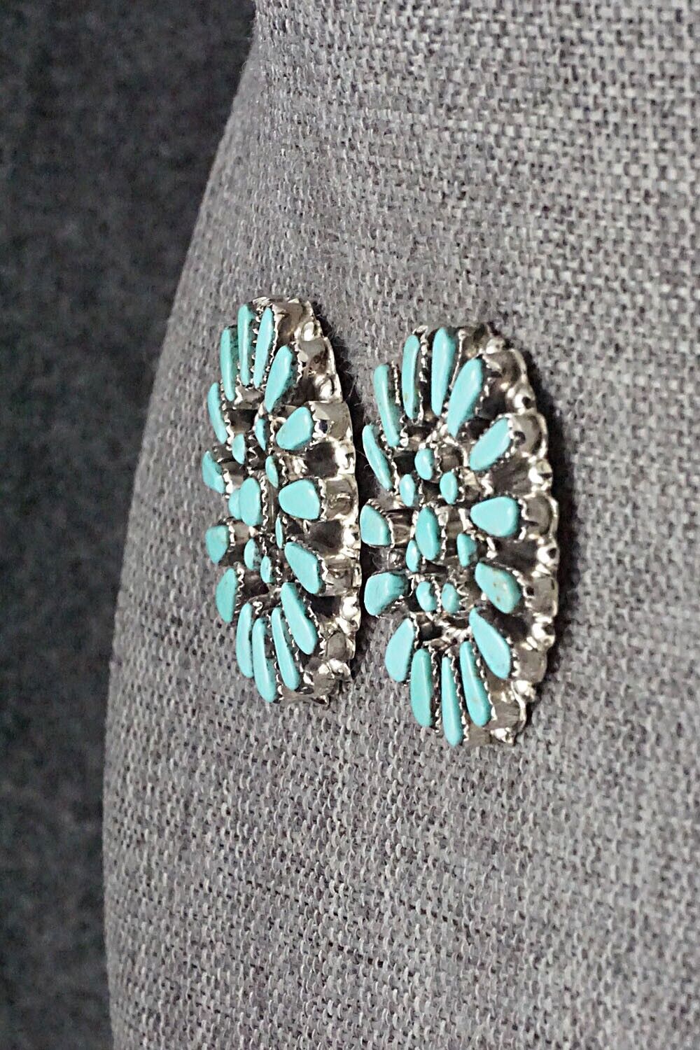 Turquoise & Sterling Silver Earrings - Marcine Stead
