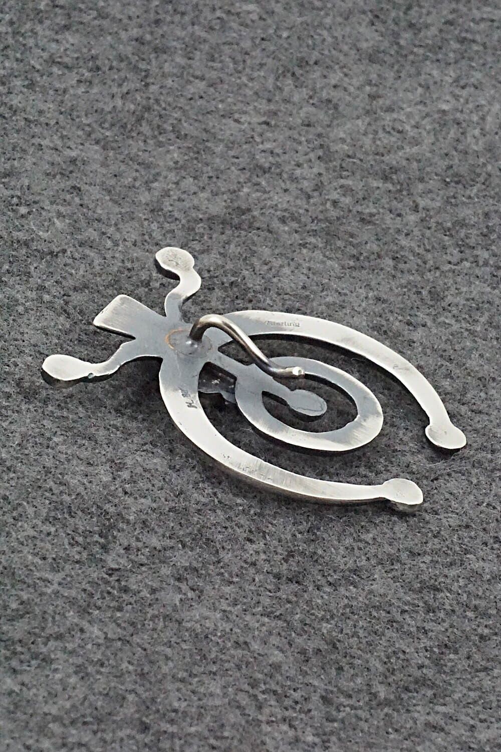 Turquoise & Sterling Silver Pendant - Harrison Bitsue