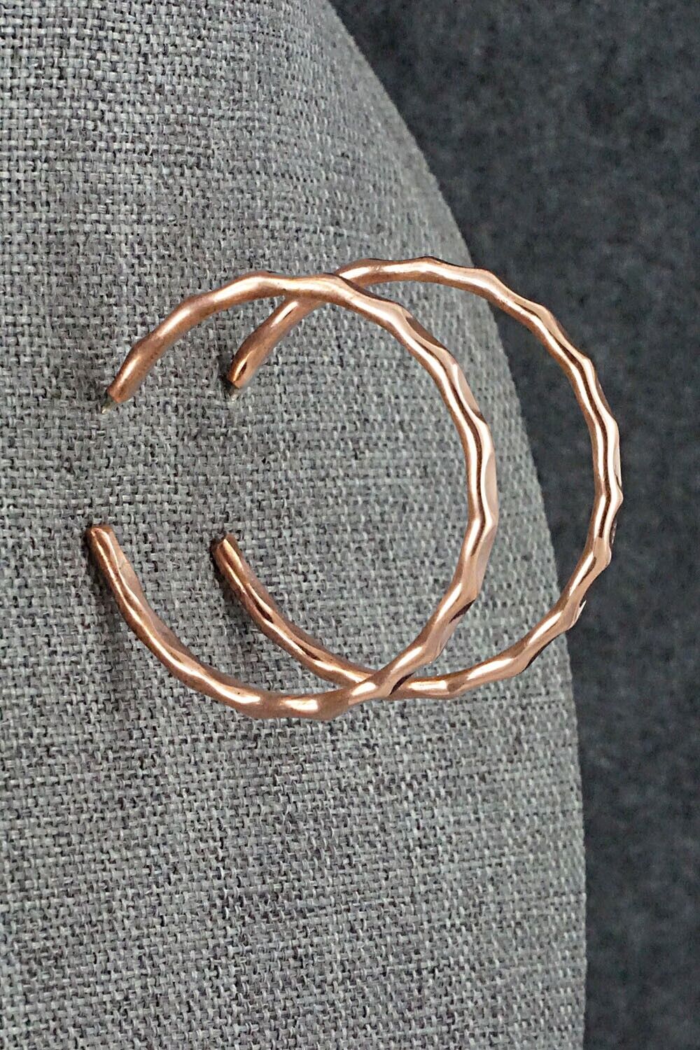 Copper Hoop Earrings - Elaine Tahe