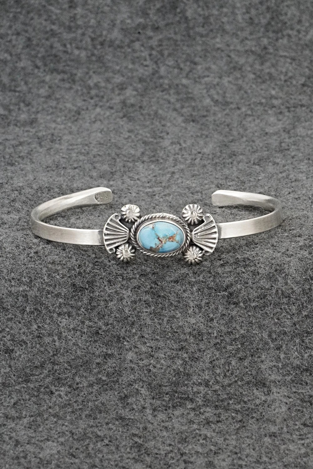 Turquoise & Sterling Silver Bracelet - Genevieve Francisco
