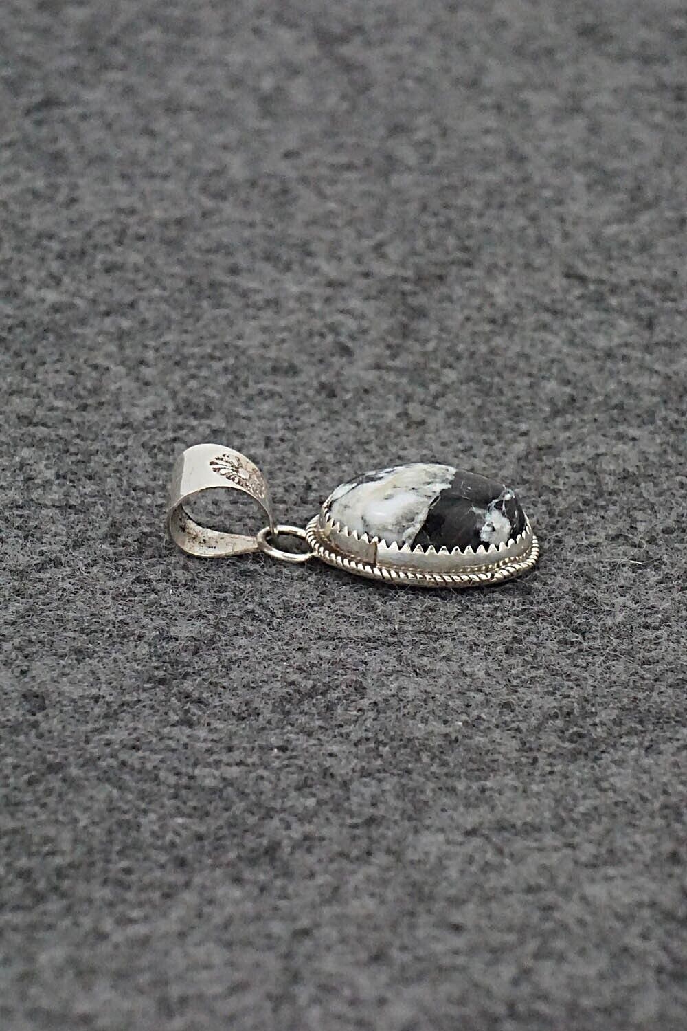 White Buffalo & Sterling Silver Pendant - Ernest Hawthorne