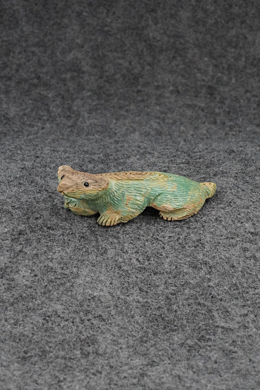 Badger Zuni Fetish Carving - Lance Cheama
