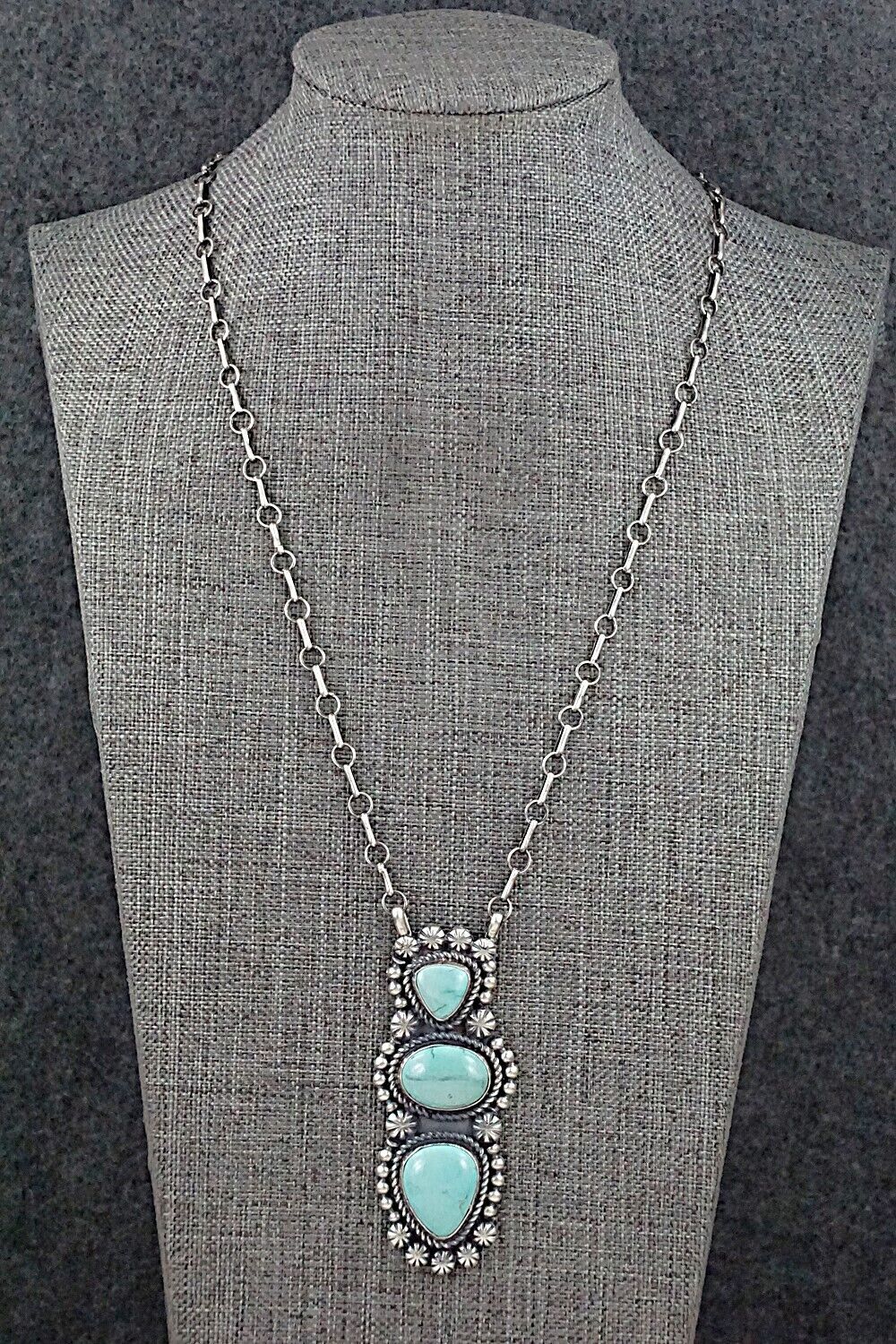 Turquoise & Sterling Silver Necklace - Jeff James