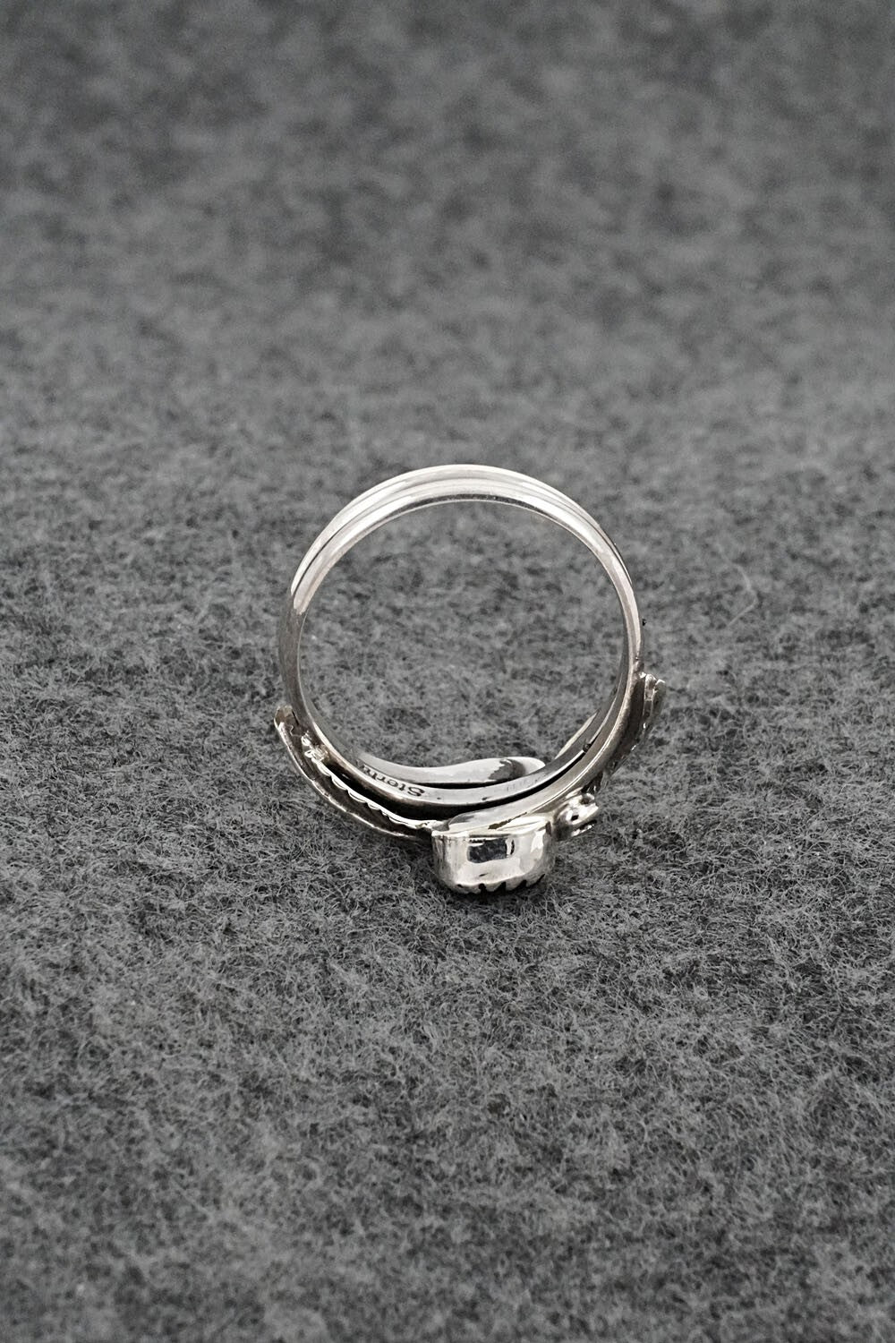 Onyx & Sterling Silver Ring - Harry B. Yazzie - Size 7.5