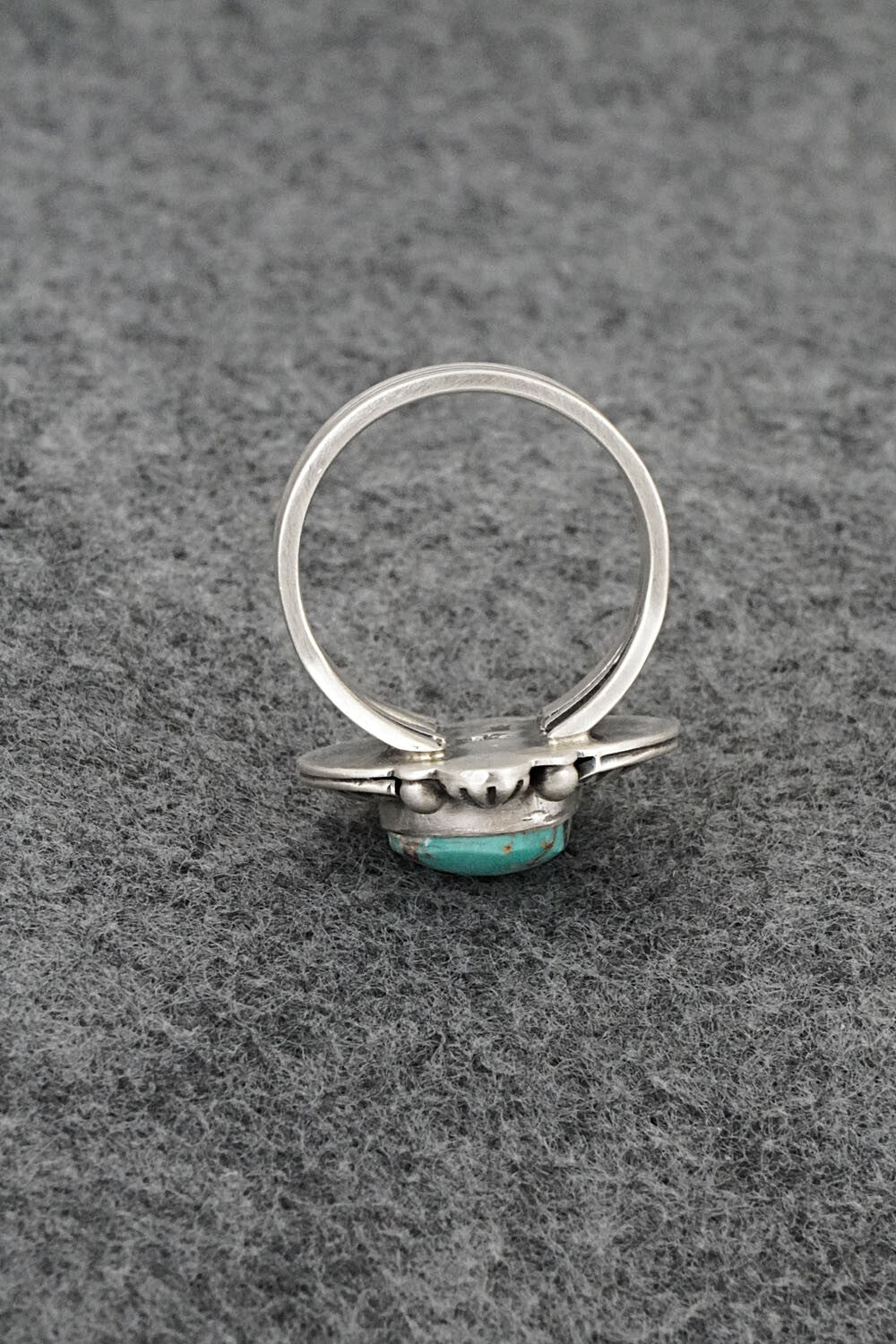 Turquoise & Sterling Silver Ring - Randy Billy - Size 8.5