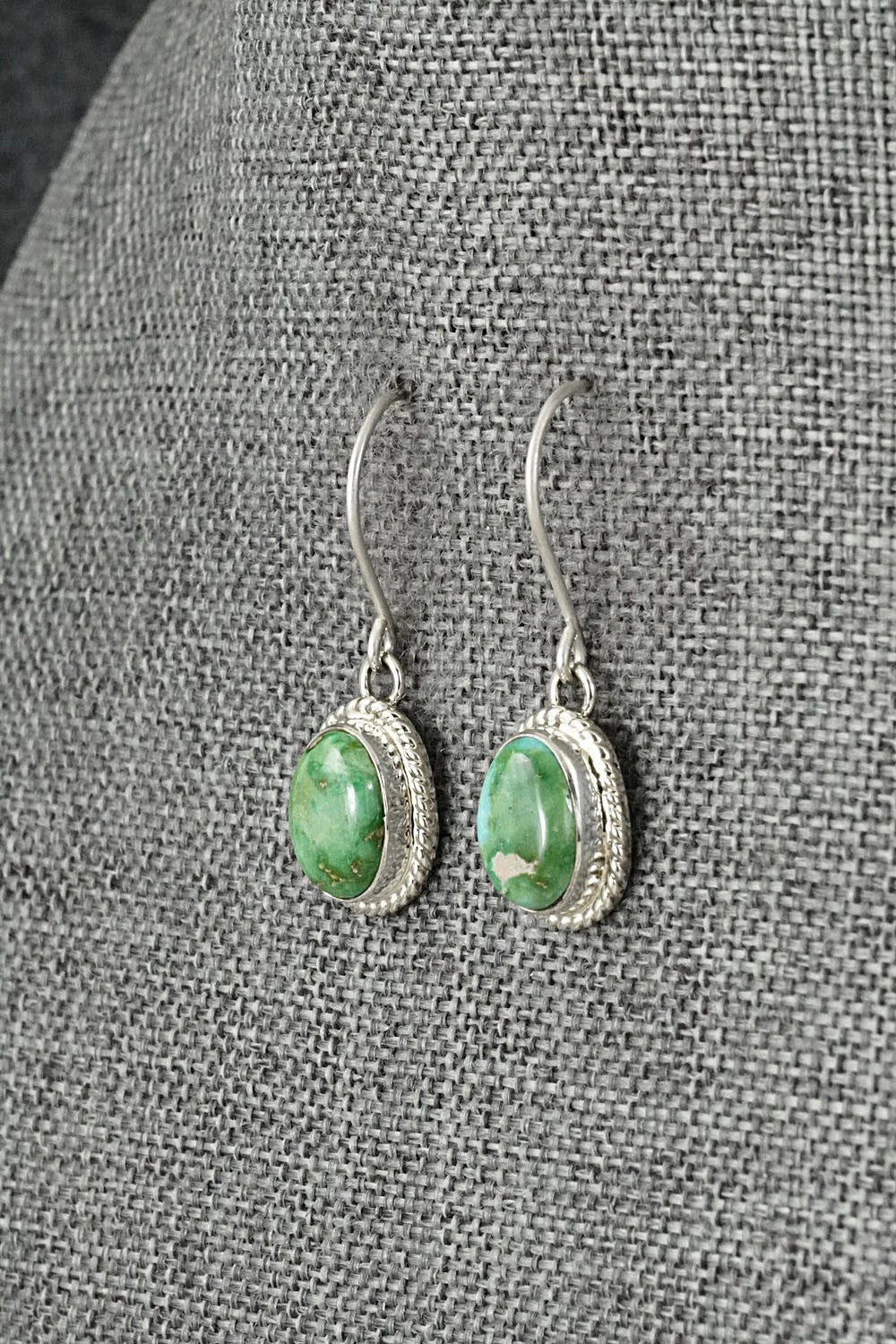 Turquoise & Sterling Silver Earrings - Eugene Gruber