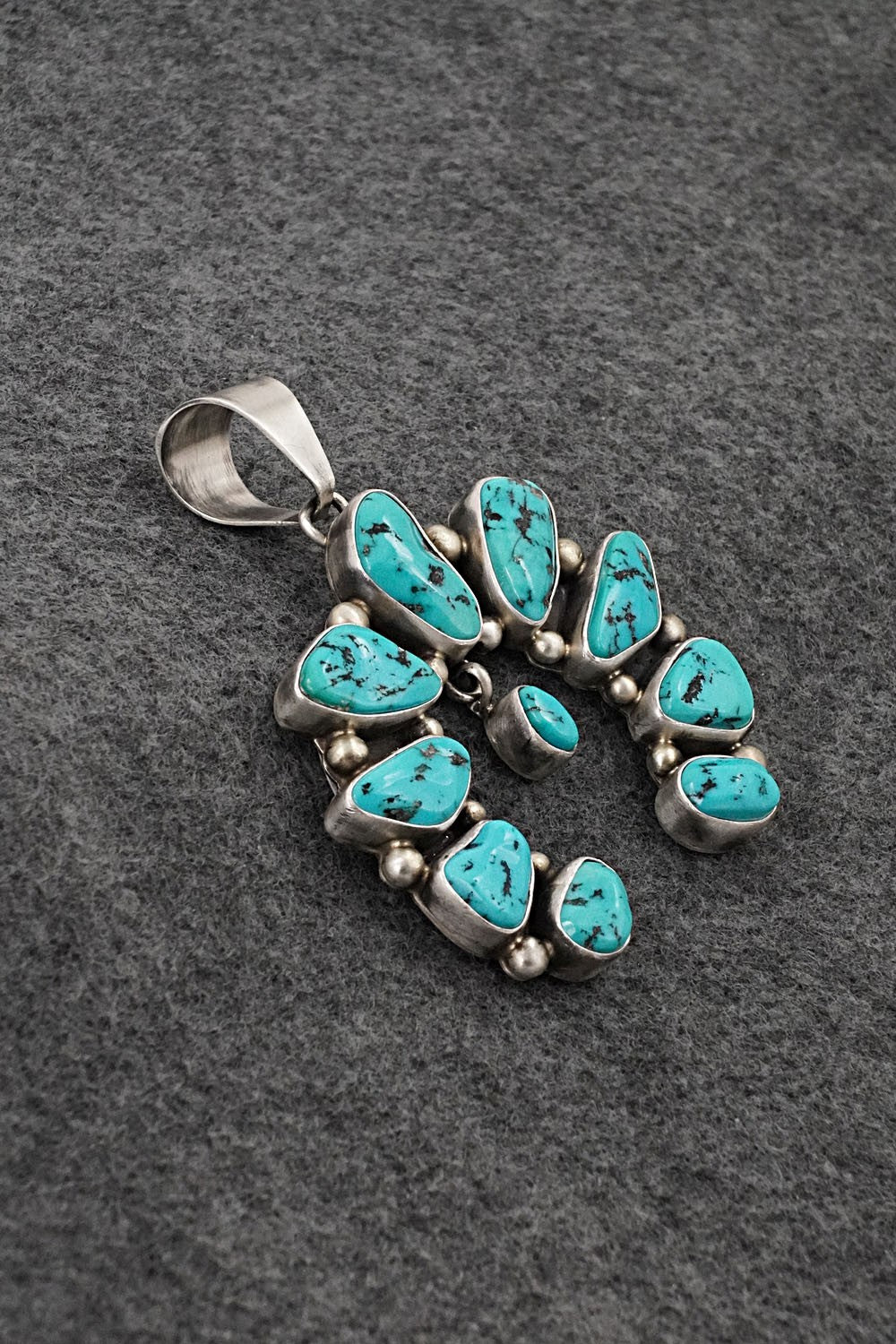 Turquoise & Sterling Silver Pendant - Kathleen Livingston