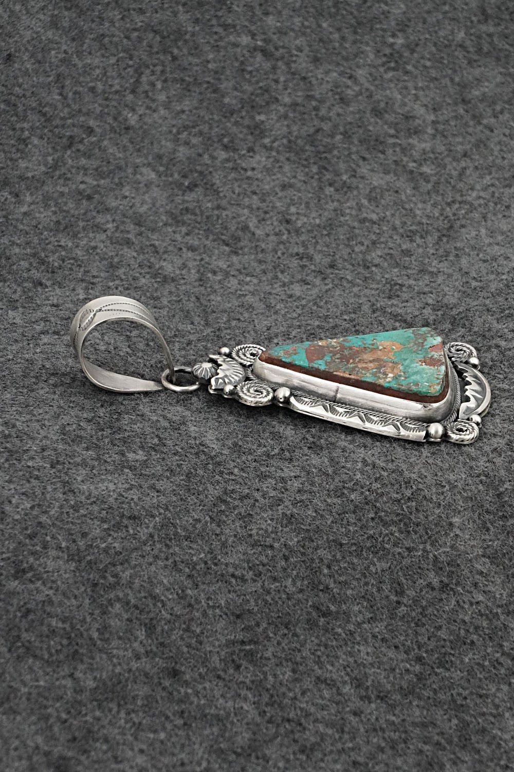 Turquoise & Sterling Silver Pendant - Jackson Hoskie