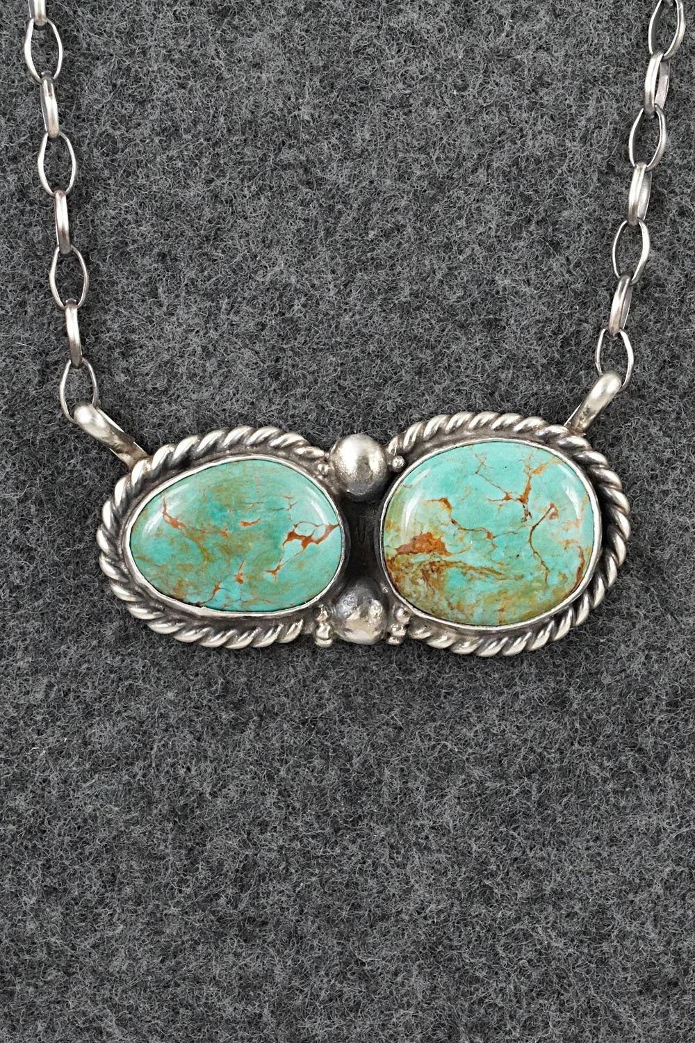 Turquoise & Sterling Silver Necklace - Antwone Brown