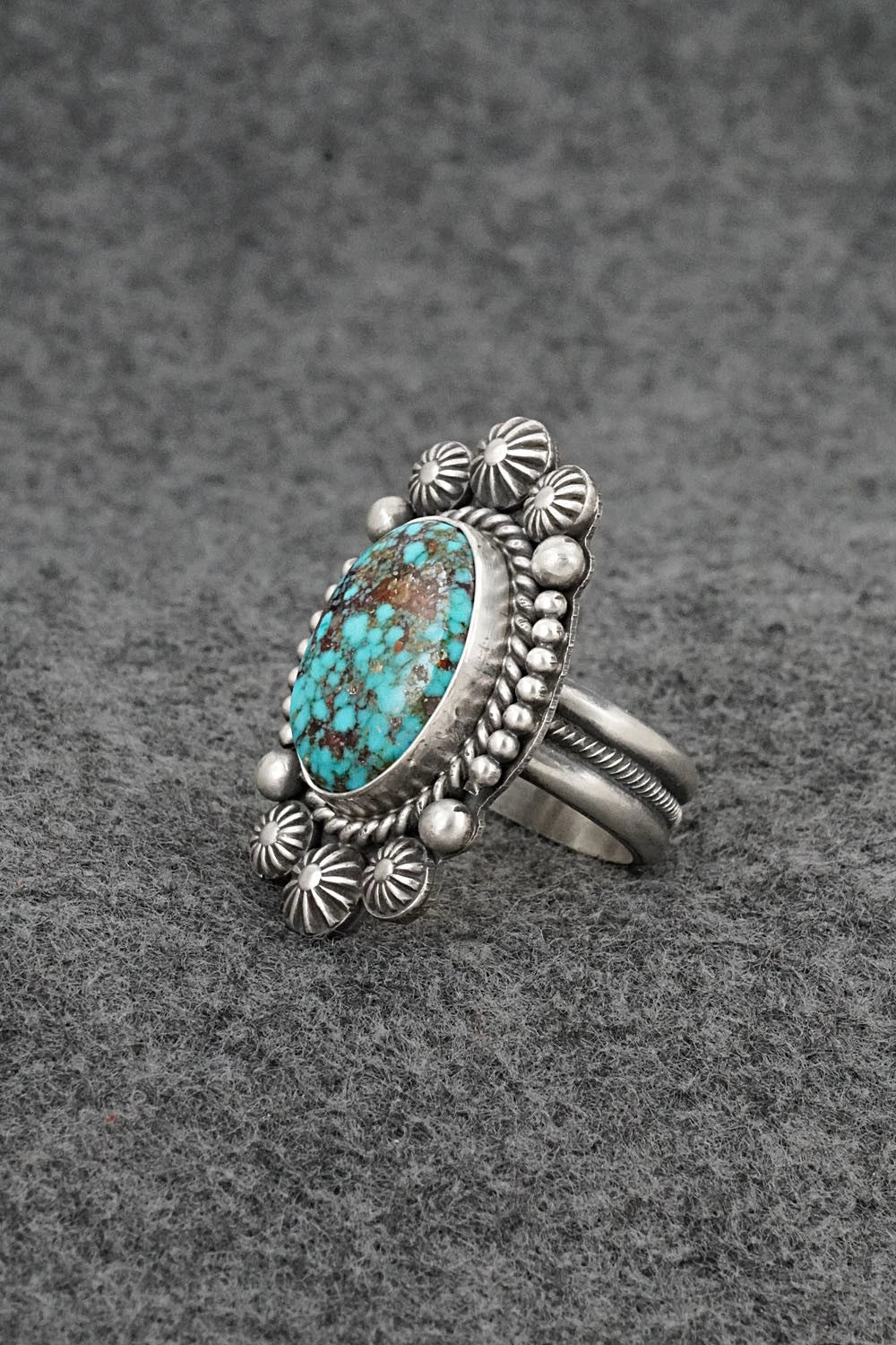 Turquoise & Sterling Silver Ring - Michael Calladitto - Size 9