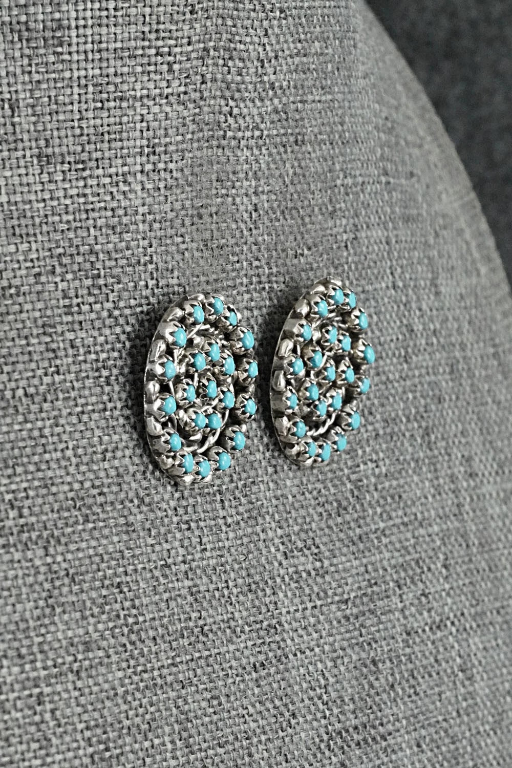 Turquoise & Sterling Silver Earrings - Randy Hooee