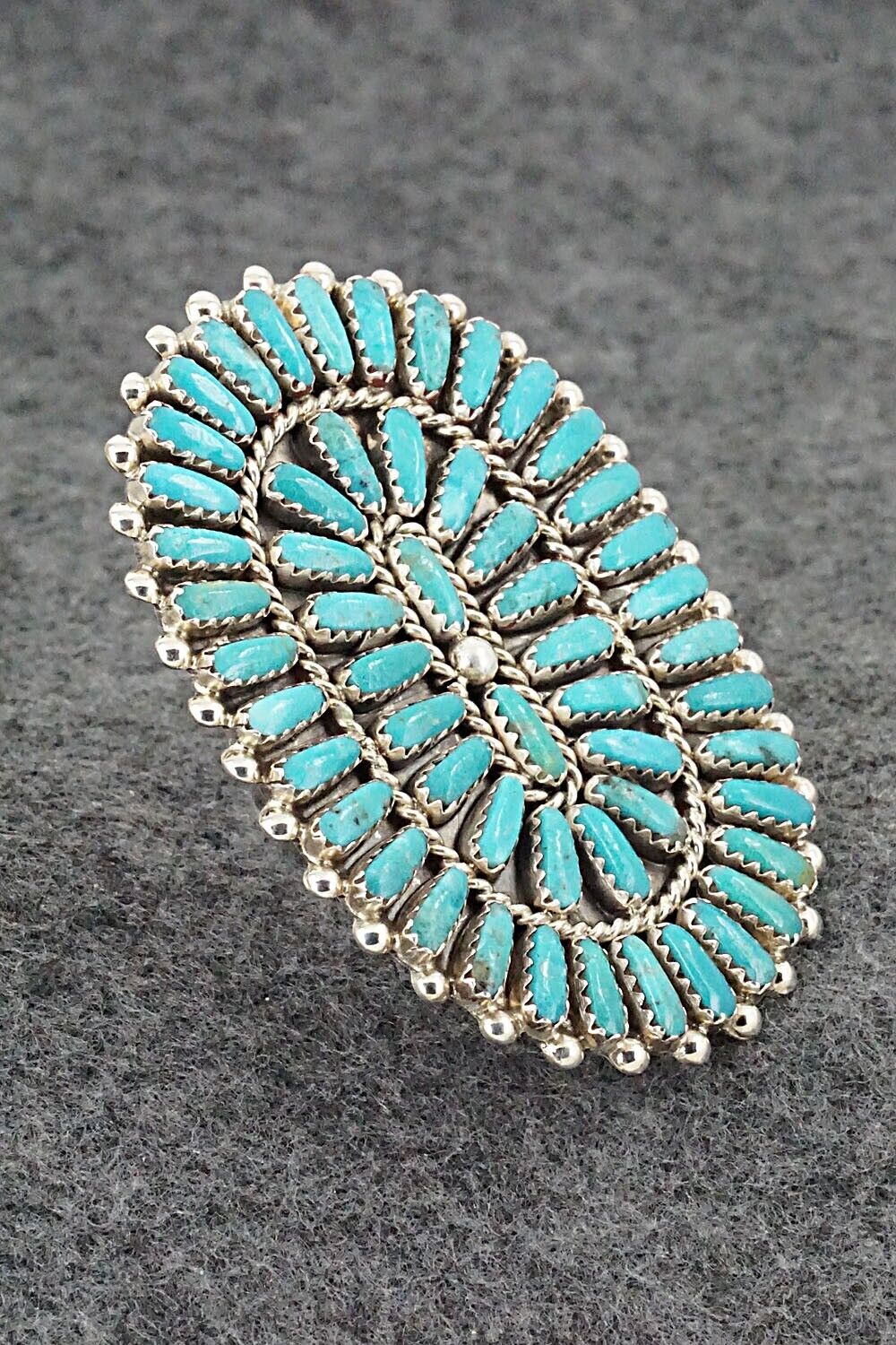 Turquoise & Sterling Silver Ring - Philena Byjoe - Size 8