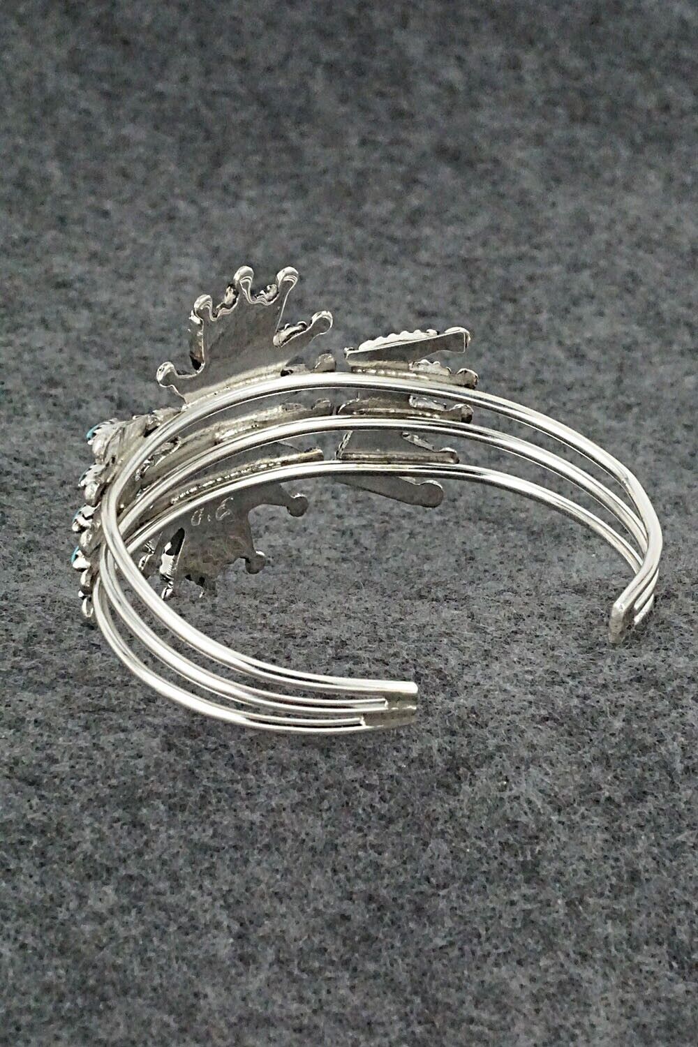 Turquoise & Sterling Silver Bracelet and Ring - Jack Etsate