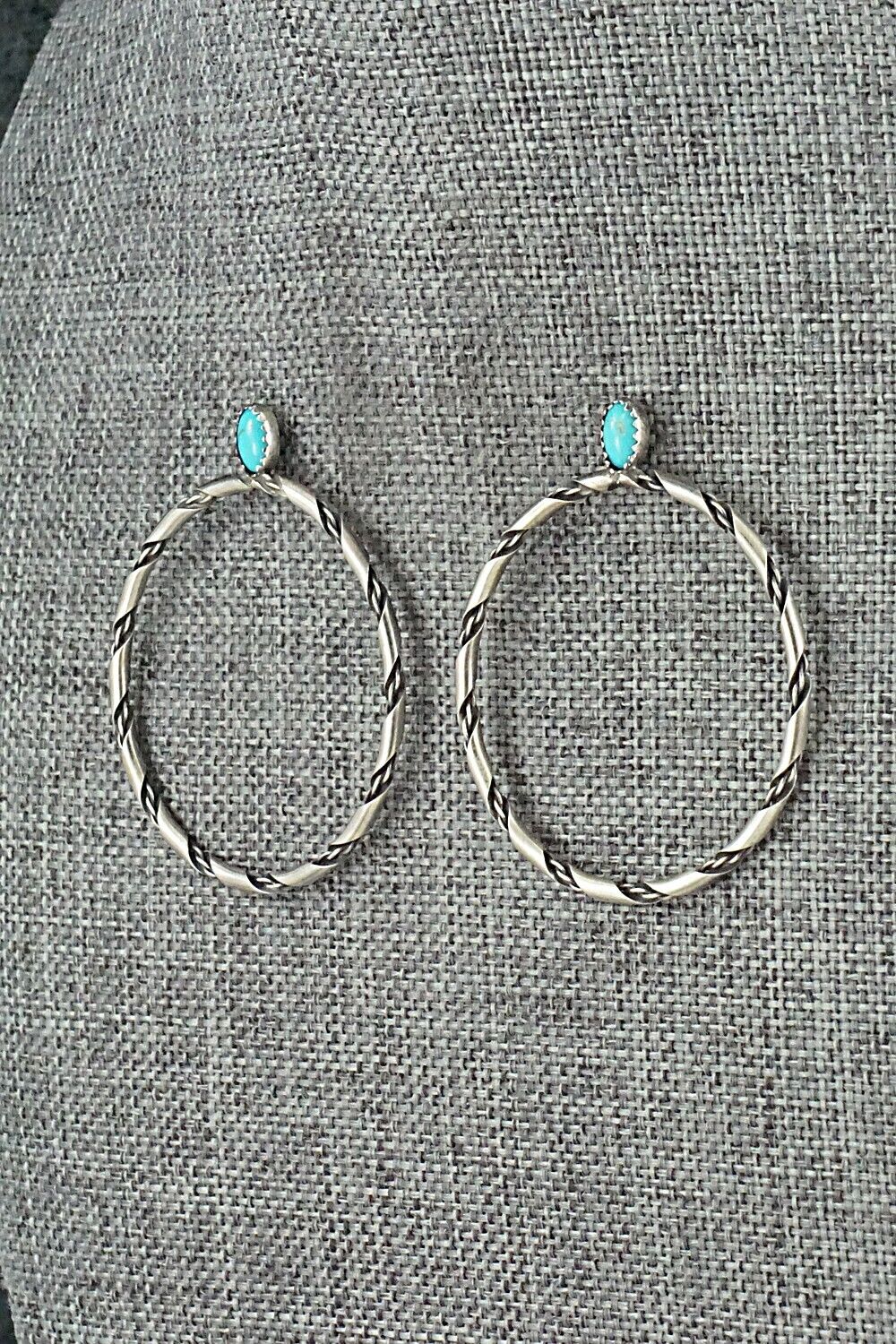 Turquoise & Sterling Silver Earrings - Nashina Tsosie