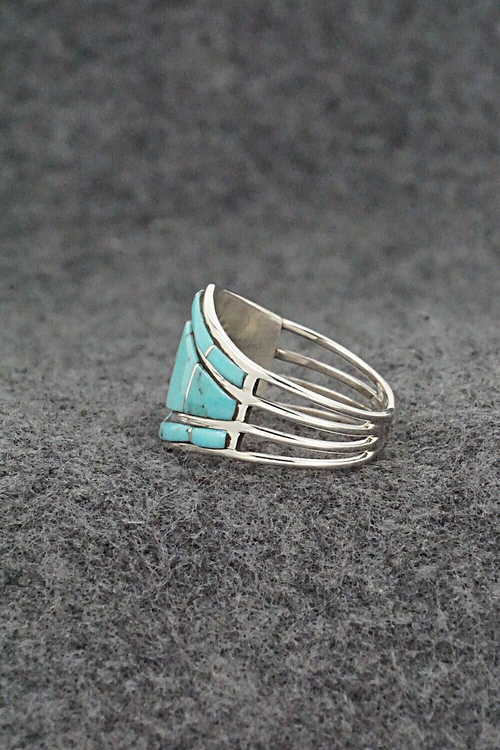 Turquoise & Sterling Silver Ring - Andrew Enrico - Size 9