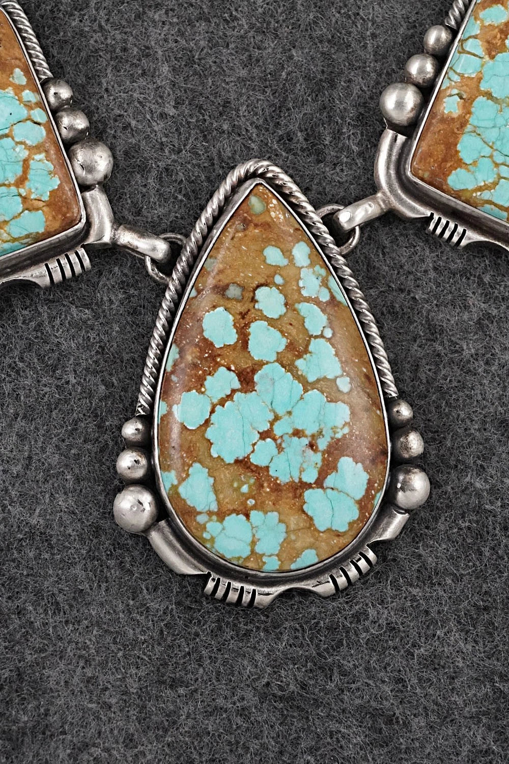 Turquoise & Sterling Silver Necklace and Earrings Set - Paul Livingston
