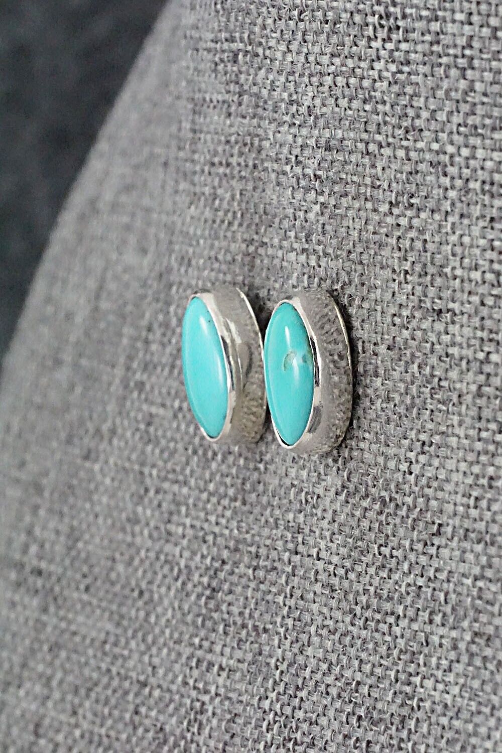 Turquoise & Sterling Silver Earrings - Marco Begaye