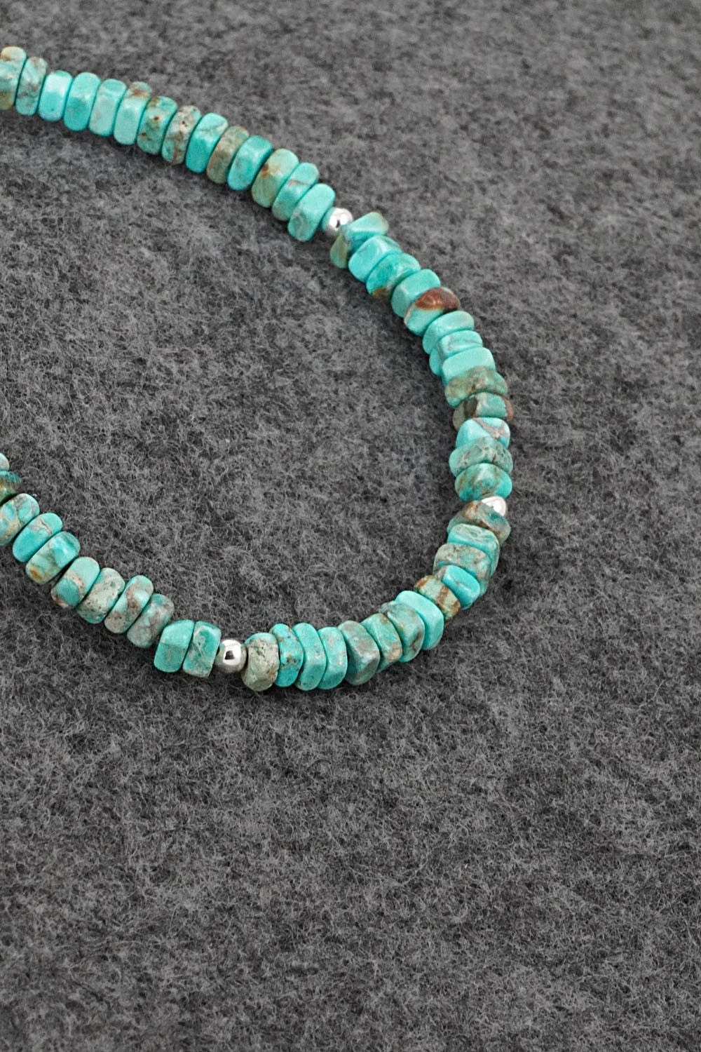 Turquoise & Sterling Silver Bracelet - Doreen Jake