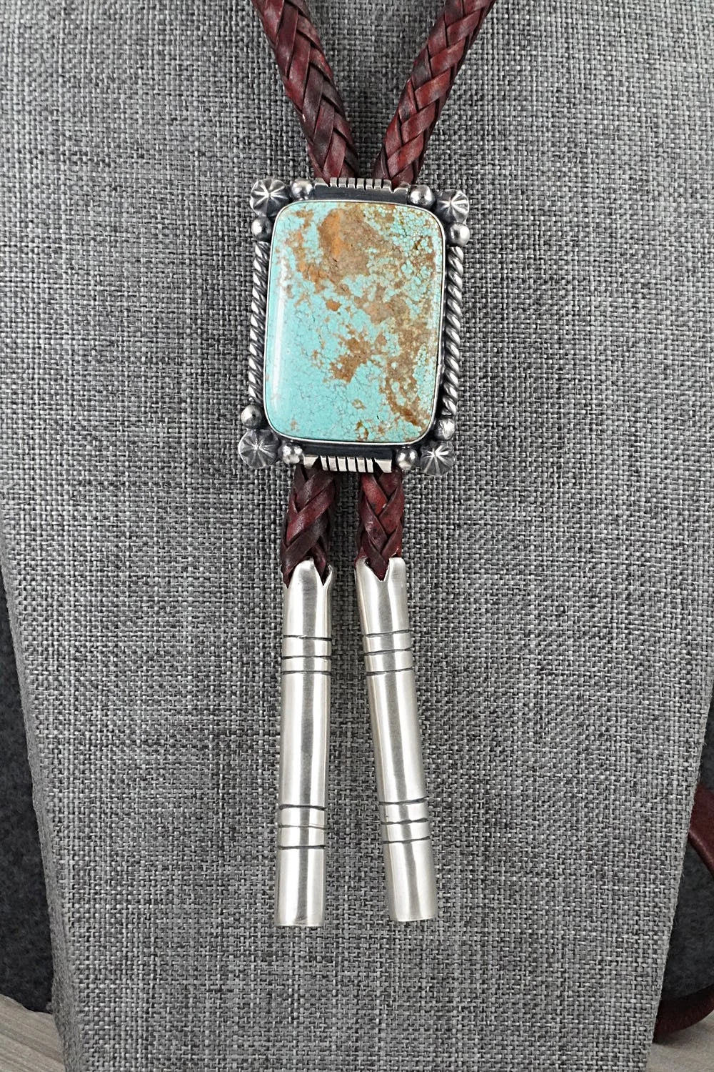 Turquoise & Sterling Silver Bolo Tie - Bob Becenti