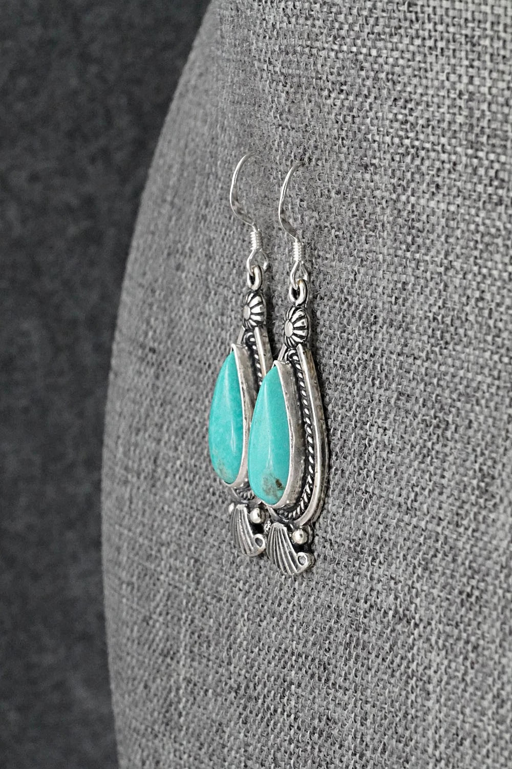 Turquoise & Sterling Silver Earrings - Verley Betone