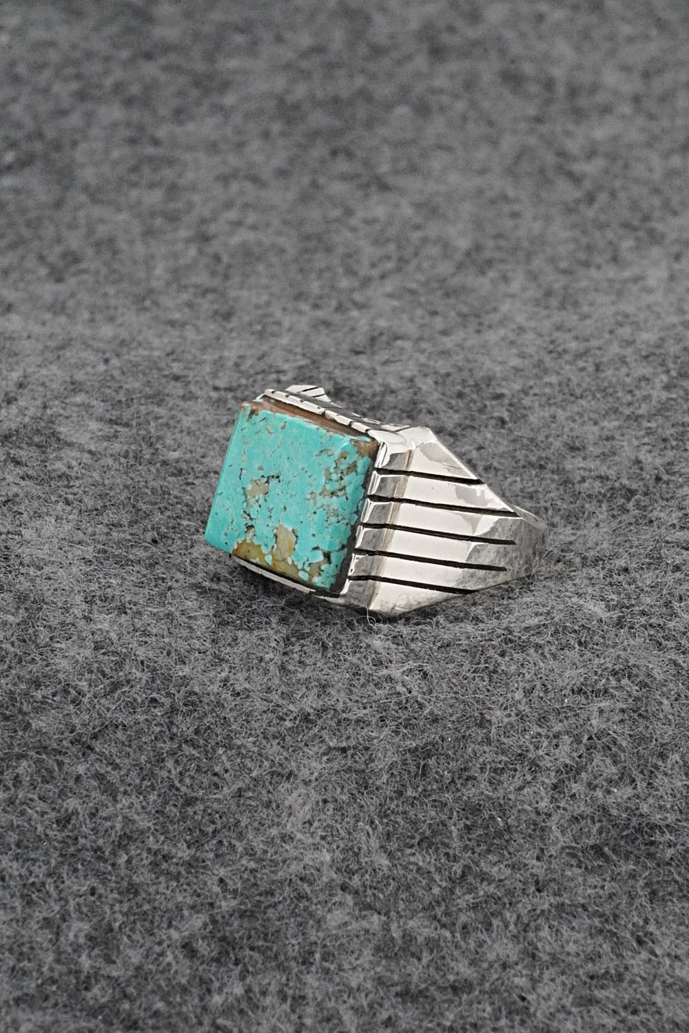 Turquoise & Sterling Silver Ring - Trevor Jack - Size 8