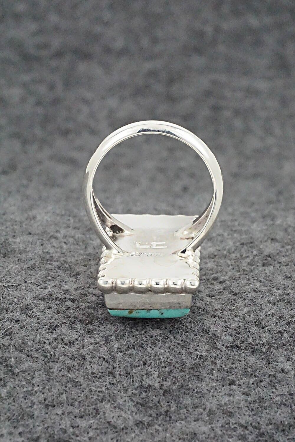 Turquoise & Sterling Silver Ring - Larry Castillo - Size 8
